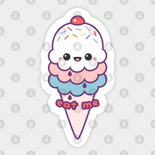 Eat Me Ice Cream Cone Sticker by sugarhai